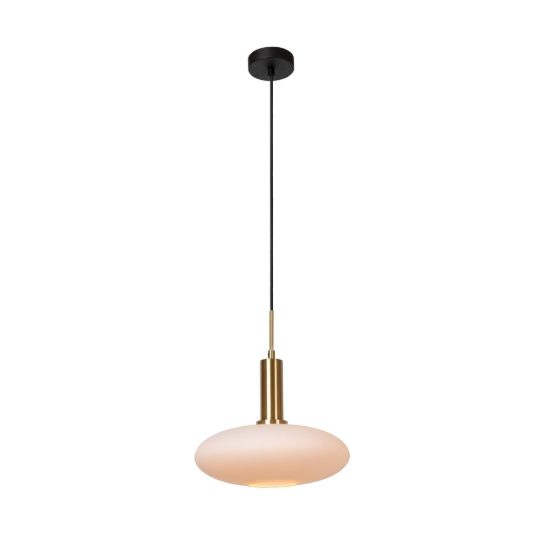 Lampadario a sospensione ovale per soggiorno contemporaneo oro opalino