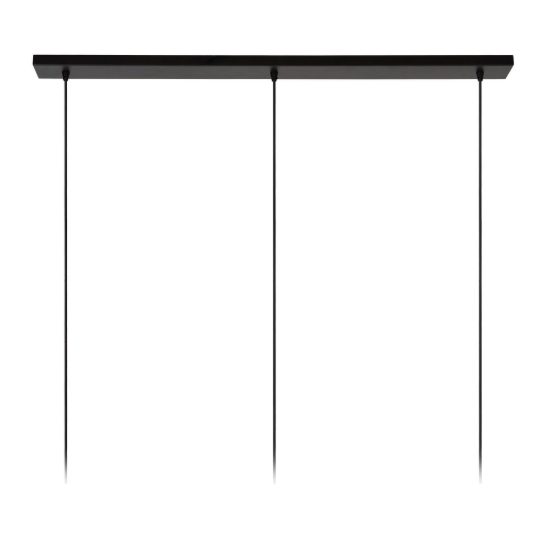 Lampadario a sospensione con 3 pendenti lineare per soggiorno contemporaneo oro opalino