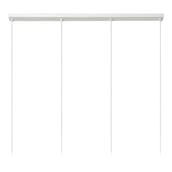 Lampadario a sospensione con 4 pendenti per salotto moderno bianco