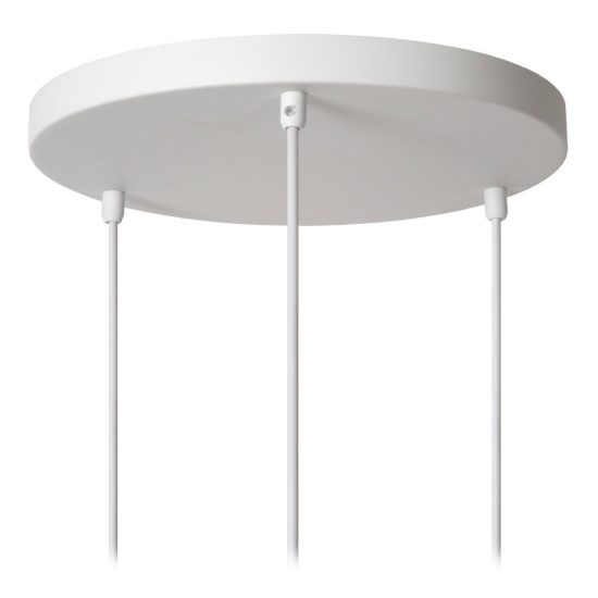 Lampadario a sospensione con 3 pendenti per salotto moderno bianco