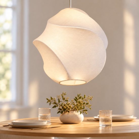 Lampadario a sospensione piccolo per salotto moderno bianco