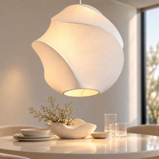 Lampadario a sospensione grande per salotto moderno bianco