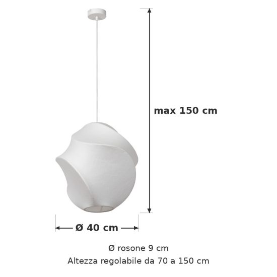 Lampadario a sospensione grande per salotto moderno bianco