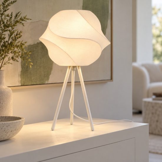 Lampada da tavolo per salotto moderna bianco