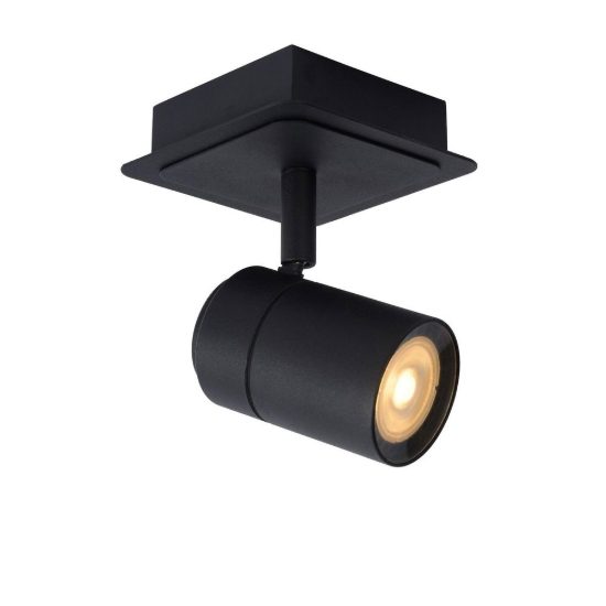 Faretto da soffitto per bagno orientabile moderno nero led 5w 3000k ip44