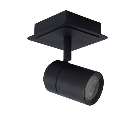 Faretto da soffitto per bagno orientabile moderno nero led 5w 3000k ip44