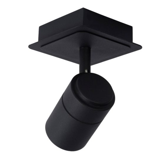 Faretto da soffitto per bagno orientabile moderno nero led 5w 3000k ip44