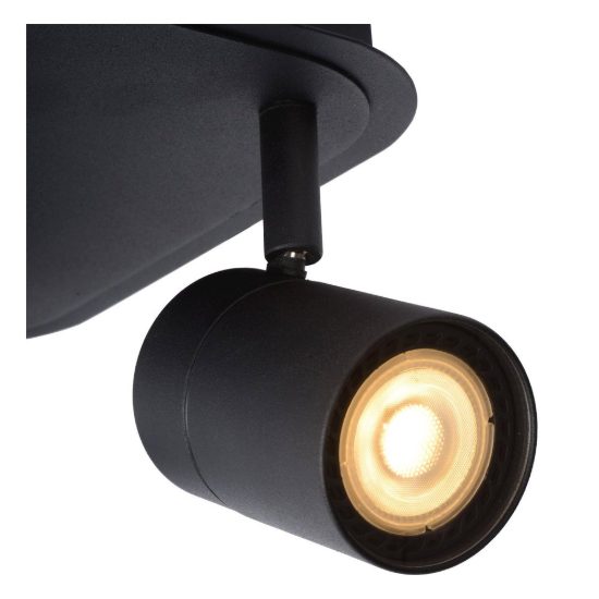 Plafoniera con 4 faretti orientabili per bagno moderna nero led 20w 3000k ip44