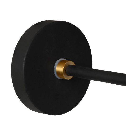 Applique a globo per bagno contemporanea nero oro ip44