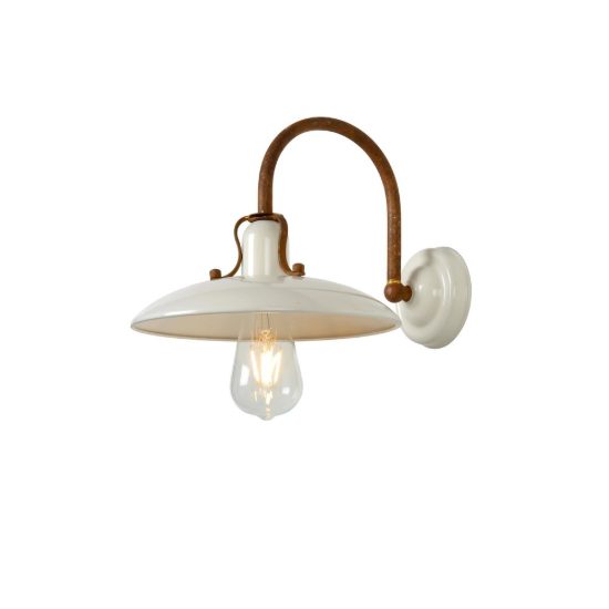 Applique conica per sala da pranzo classica crema marrone ruggine
