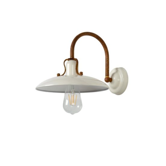 Applique conica per sala da pranzo classica crema marrone ruggine