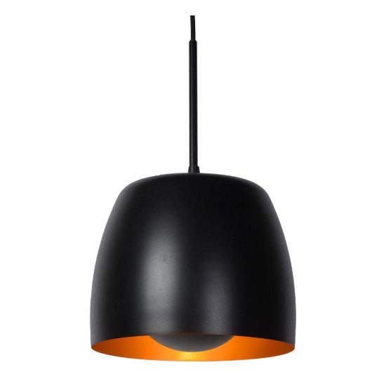 Lampadario a sospensione con 3 pendenti lineare per cucina contemporaneo nero oro