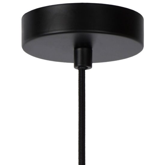 Lampadario a sospensione piccolo a globo per sala da pranzo contemporaneo fume nero
