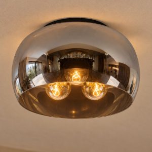 Plafoniera a globo moderna fume nero