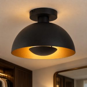 Plafoniera a cupola contemporanea nero