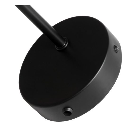 Applique per soggiorno moderna nero con lampadina a vista