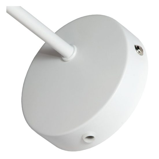 Applique per salotto moderna bianco con lampadina a vista