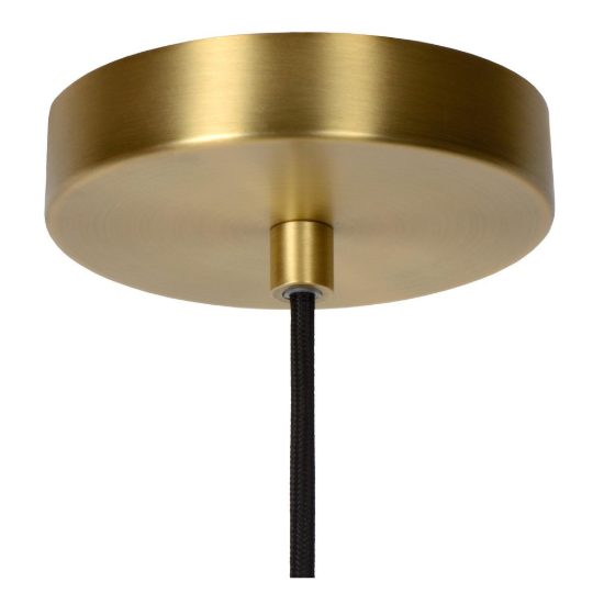 Lampada a sospensione a cilindro per sala da pranzo contemporanea ambra oro