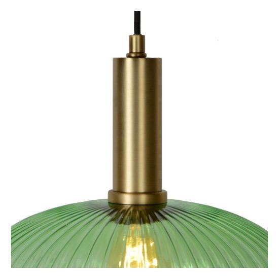 Lampadario a sospensione ovale per sala da pranzo contemporaneo verde oro