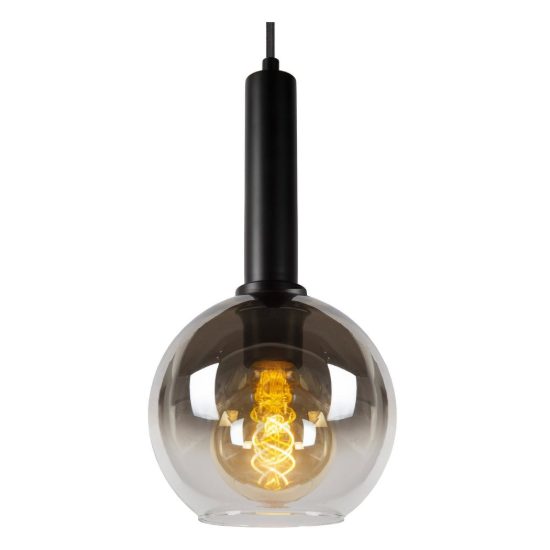 Lampadario a sospensione con 5 pendenti a grappolo per soggiorno moderno nero fume