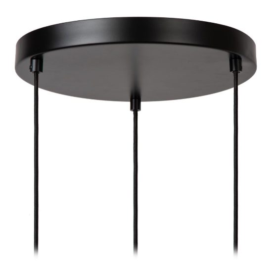 Lampadario a sospensione con 3 pendenti a cascata per sala da pranzo moderno nero multicolore