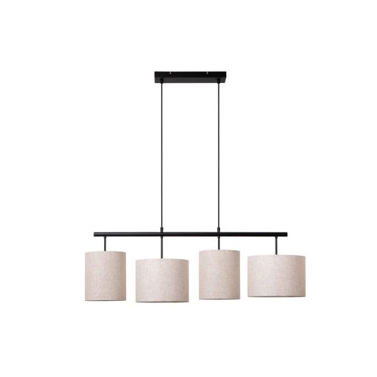 Lampadario a barra lineare per sala da pranzo moderno crema nero