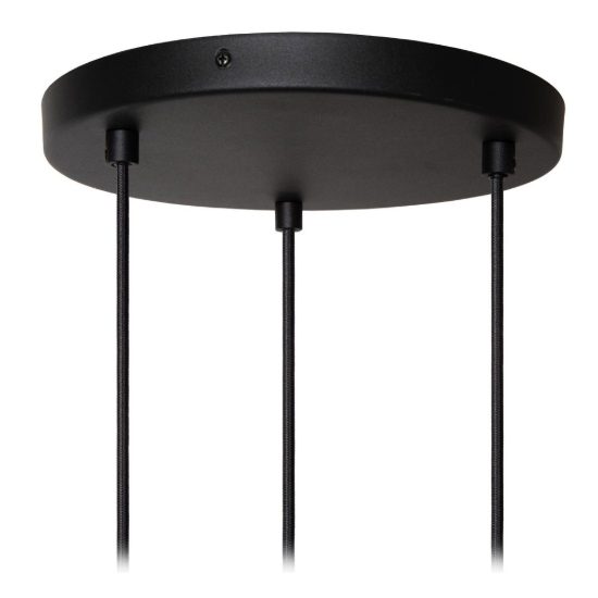 Lampadario a sospensione con 3 pendenti per sala da pranzo moderno crema nero