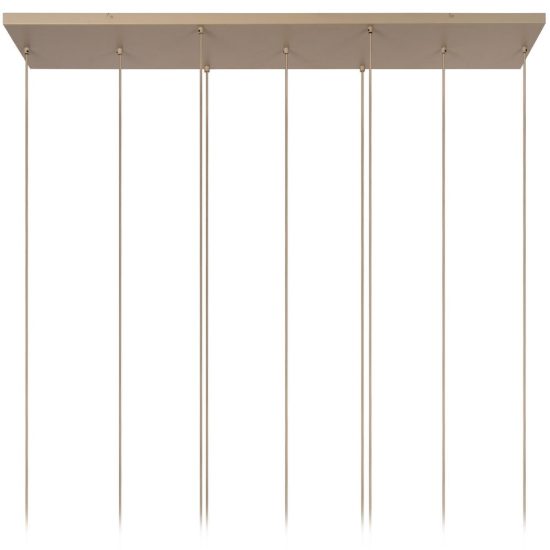 Lampadario a sospensione con 9 pendenti lineare per sala da pranzo moderno tortora