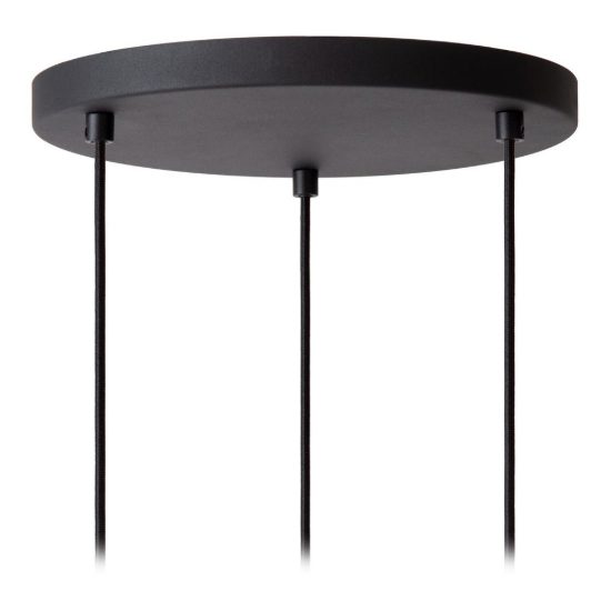 Lampadario a sospensione con 3 pendenti a cascata per sala da pranzo moderno nero