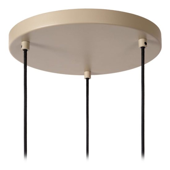 Lampadario a sospensione con 3 pendenti a cascata per sala da pranzo moderno tortora