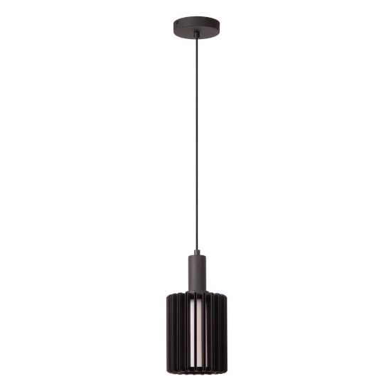 Lampada a sospensione a cilindro per sala da pranzo moderna nero