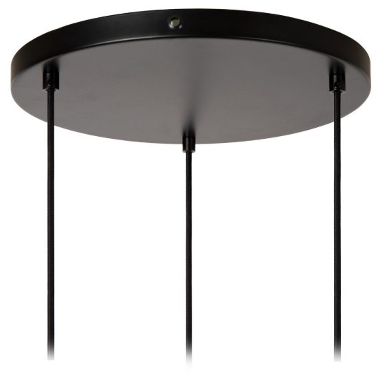 Lampadario a sospensione con 3 pendenti a grappolo per soggiorno contemporaneo verde ambra