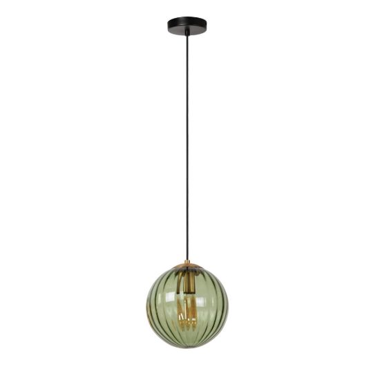 Lampadario a sospensione a globo per soggiorno contemporaneo verde nero