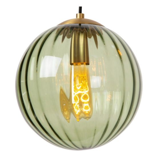 Lampadario a sospensione a globo per soggiorno contemporaneo verde nero