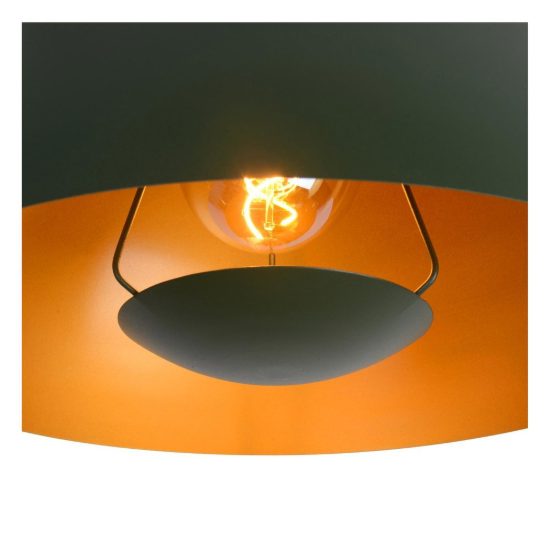 Lampadario a sospensione a cupola per cucina contemporaneo verde oro
