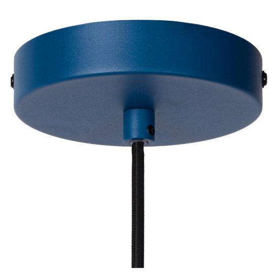 Lampadario a sospensione a cupola per cucina contemporaneo blu oro
