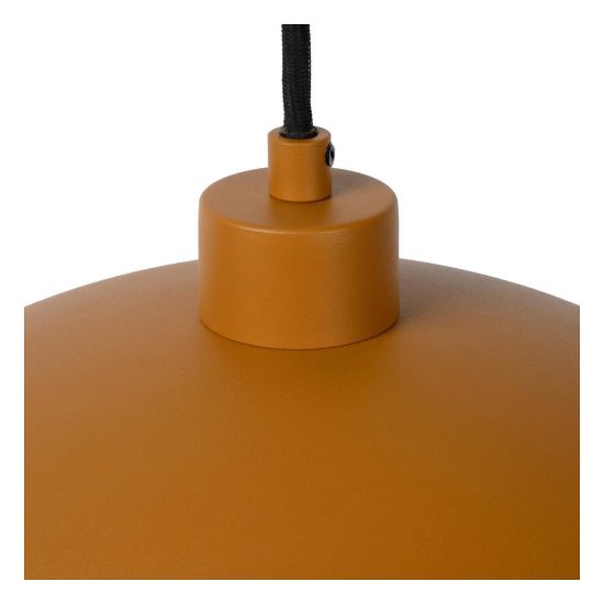 Lampadario a sospensione a cupola per cucina contemporaneo giallo ocra oro