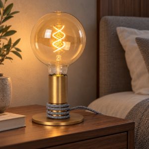 Abat-jour mini per comodino contemporaneo oro