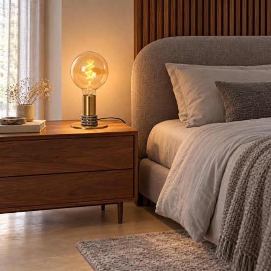 Abat-jour mini per comodino contemporaneo oro