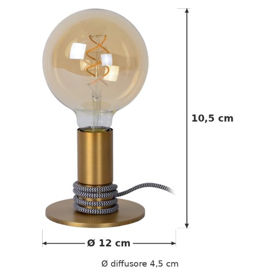 Abat-jour mini per comodino contemporaneo oro