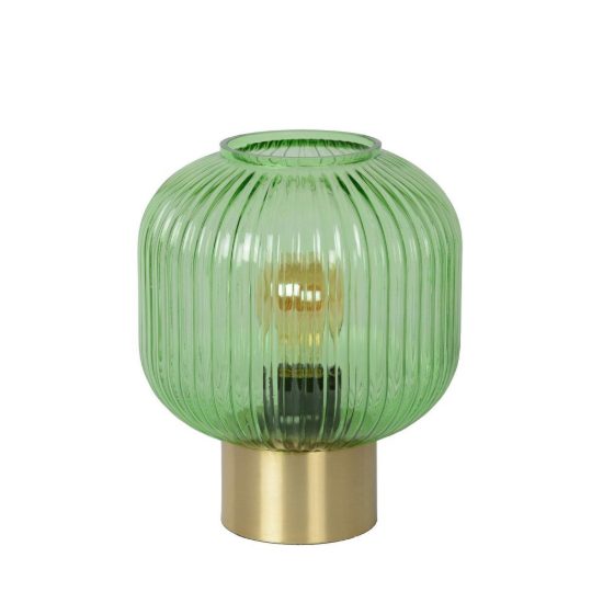 Abat-jour a cilindro per comodino contemporaneo verde oro