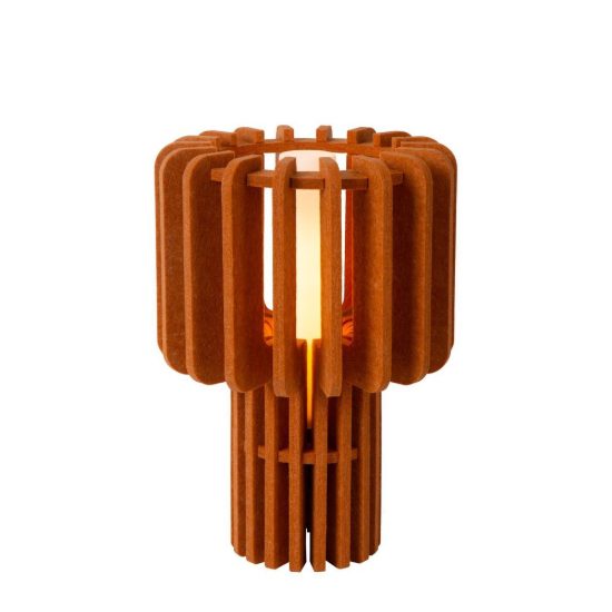 Abat-jour a cilindro per comodino moderno terracotta opalino