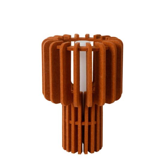 Abat-jour a cilindro per comodino moderno terracotta opalino