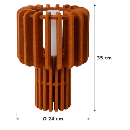 Abat-jour a cilindro per comodino moderno terracotta opalino
