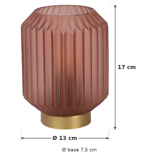 Abat-jour a cilindro per comodino contemporaneo rosa oro