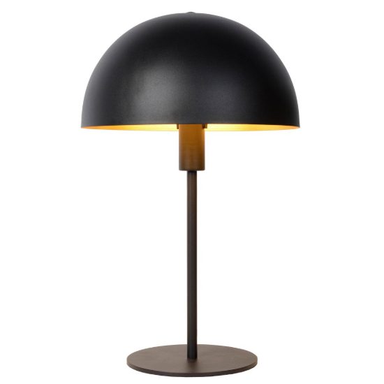 Lampada da tavolo a cupola per soggiorno contemporanea nero