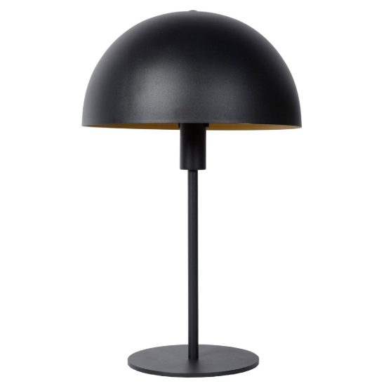Lampada da tavolo a cupola per soggiorno contemporanea nero