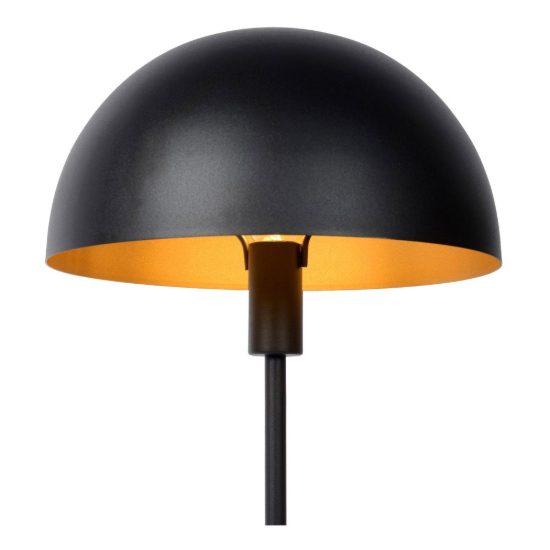 Lampada da tavolo a cupola per soggiorno contemporanea nero