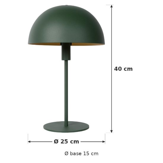 Lampada da tavolo a cupola per soggiorno contemporanea verde