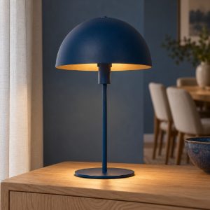 Lampada da tavolo a cupola per sala da pranzo contemporanea blu